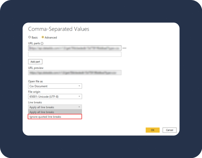 Power BI - Comma-Separated Values