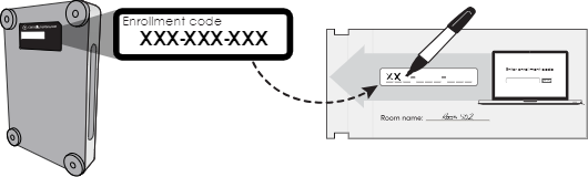 Connect module enrollment code record card