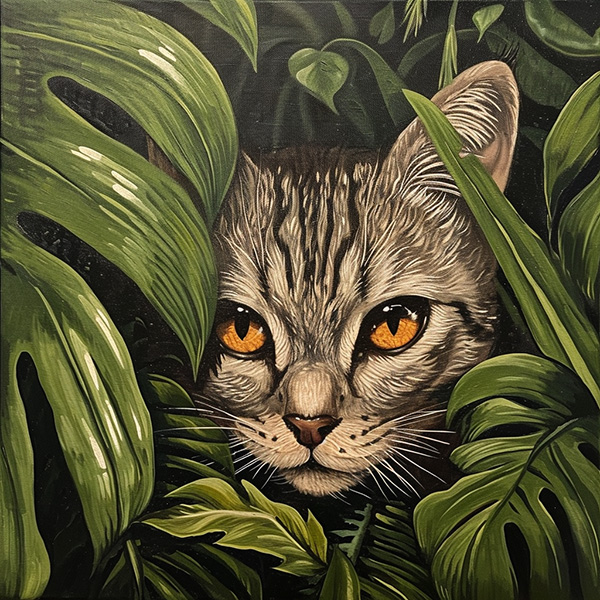 Midjourney image of a Jungle cat