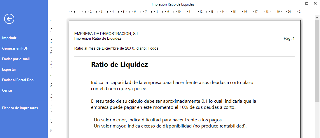 C066 Calcular el ratio de liquidez Analítica