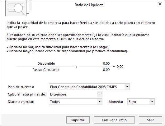 C066 Calcular el ratio de liquidez Analítica