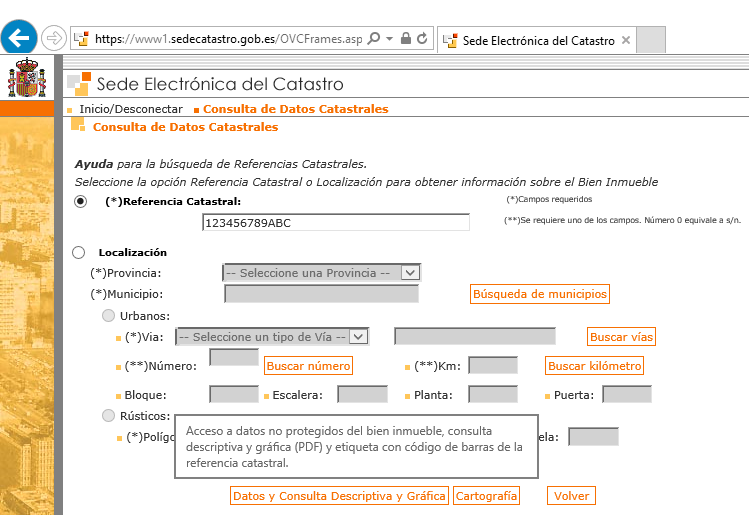 E211 Crear las fichas con los datos de los locales en Estimación