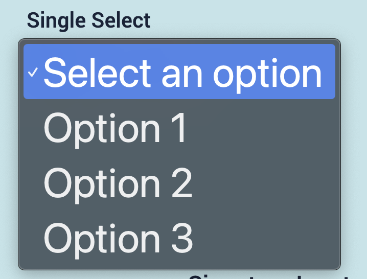 single select