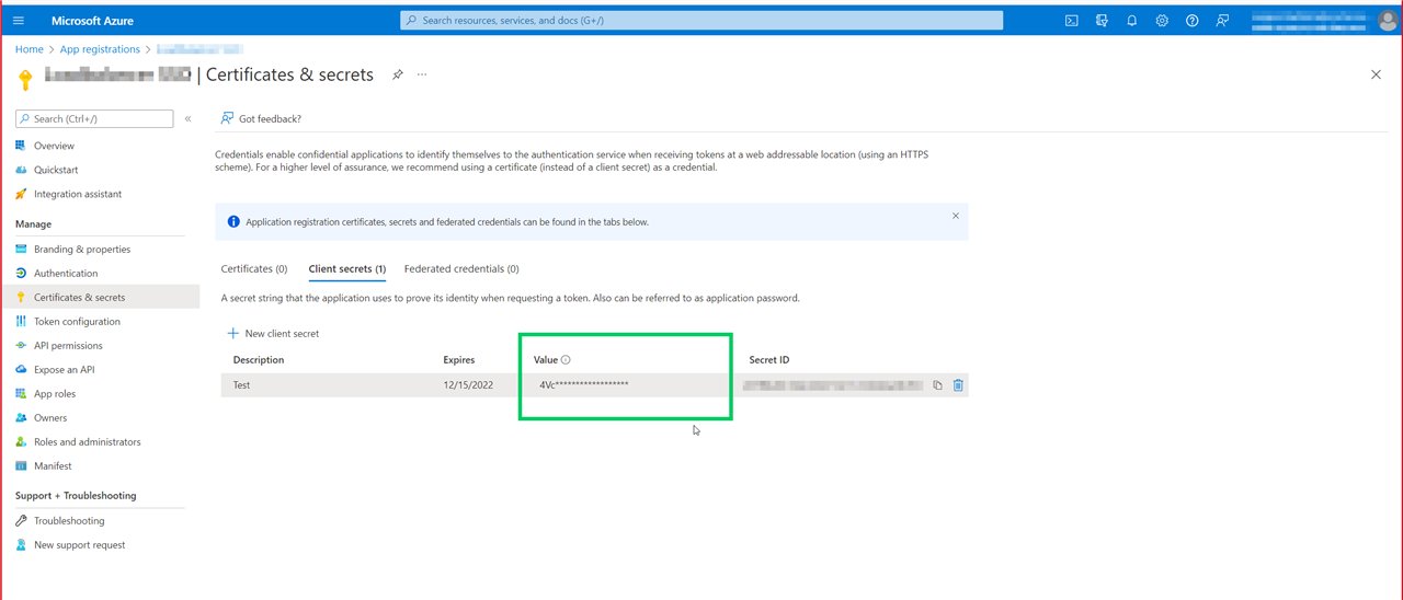 Usersync_client secret