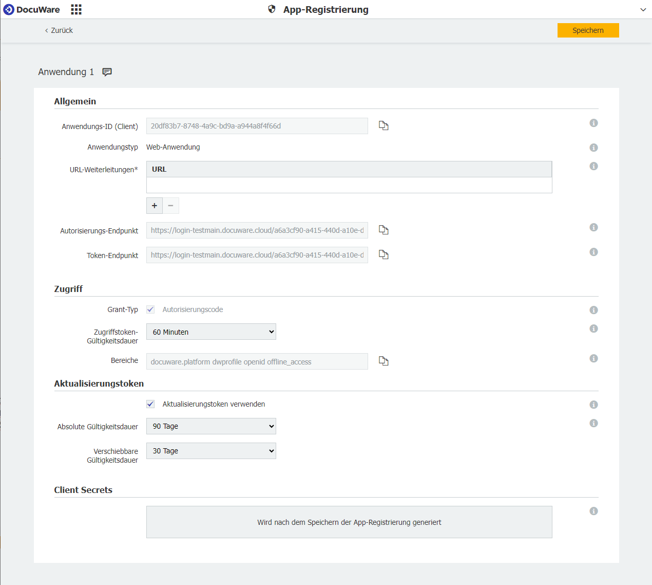 AppRegistrierung DE