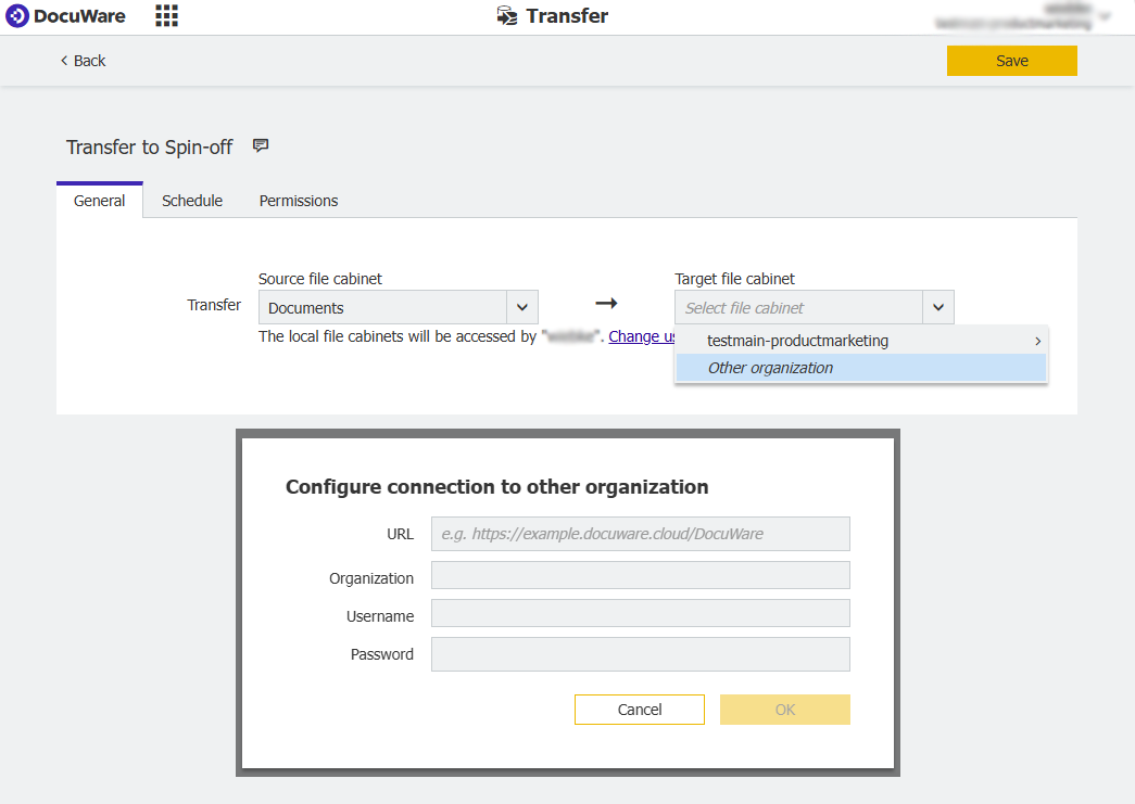 Cloud-to-Cloud transfer