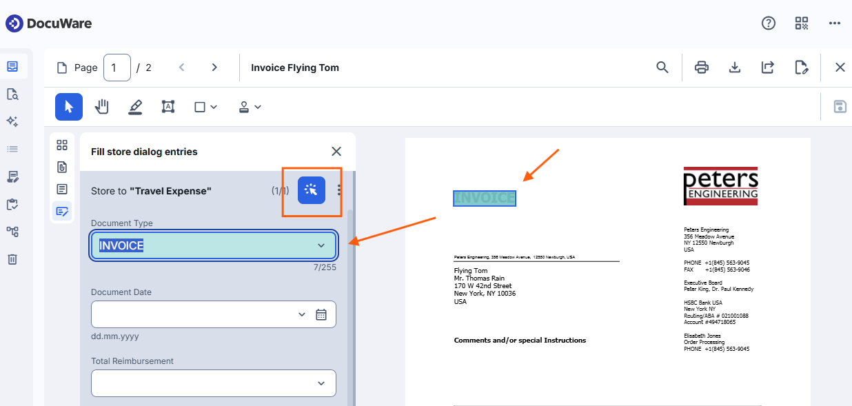 One Click Indexing icon in the store dialog