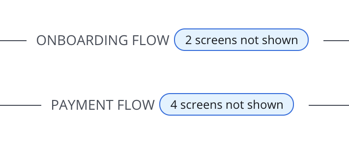 Number of screens in a collapsed screen section in an InVision V6 prototype