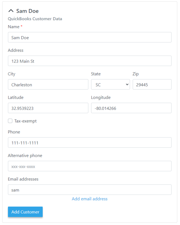 QuickBooks Integration