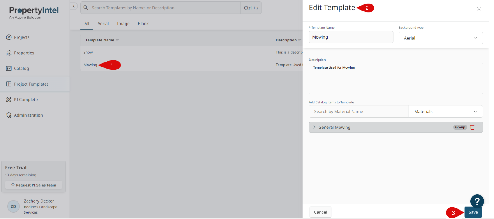 Managing Templates