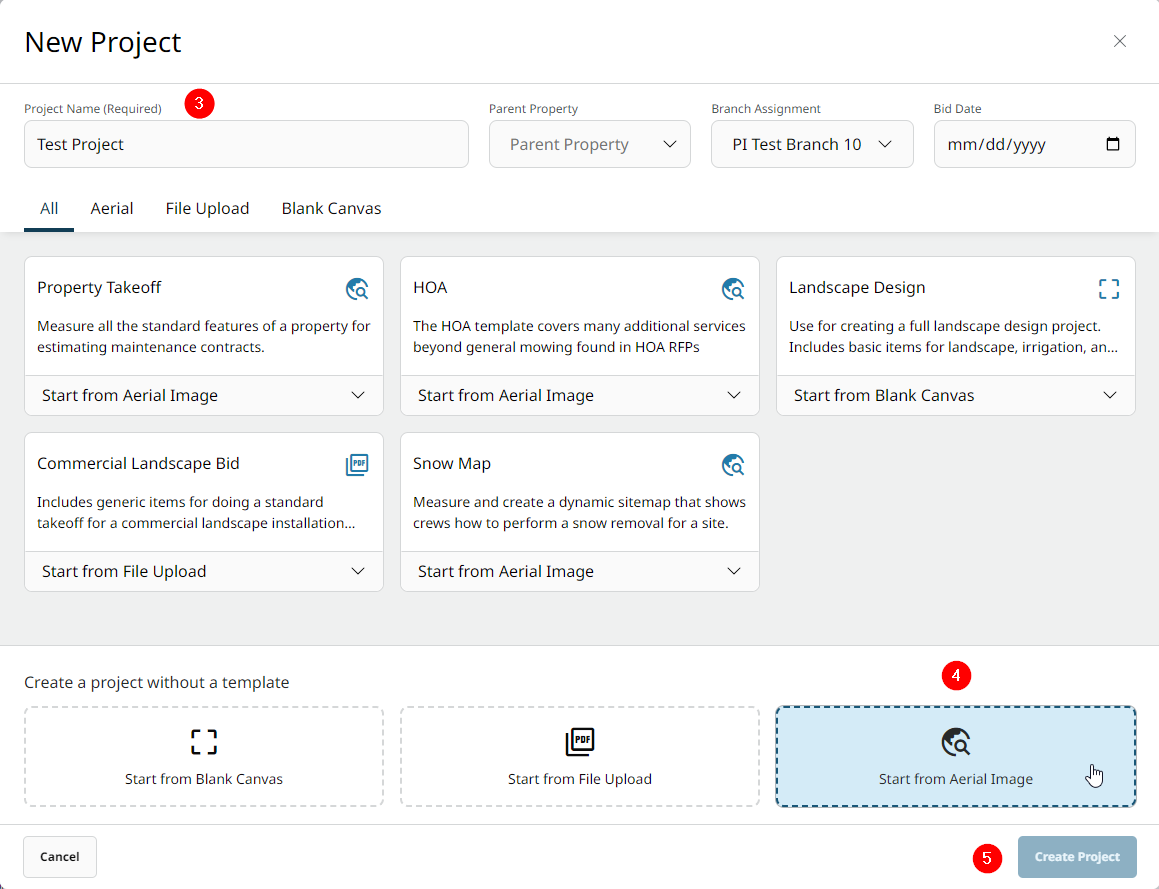 Projects In Map Creating a Project Using a Map