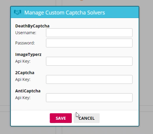 Manage Custom Captcha Solvers