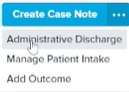 EMR_2.0_Patient Profile_Create Administrative Discharge_Button_Clerical