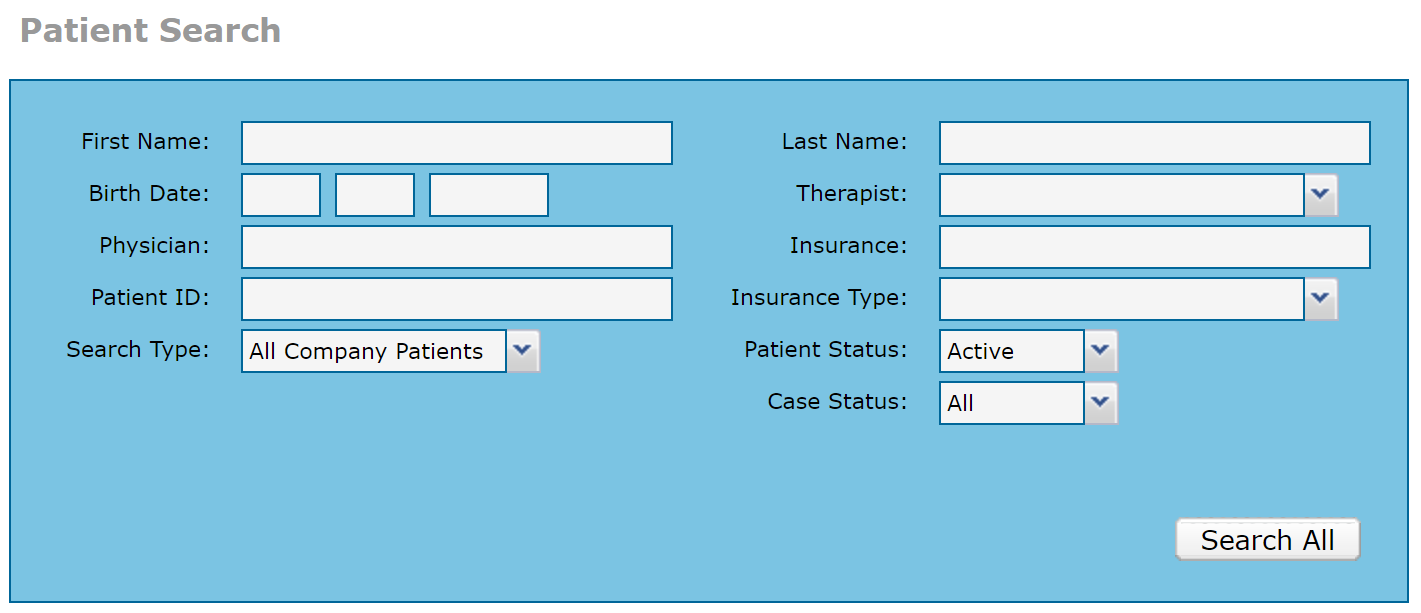 EMR_Patient Manager_Display Patients_Patient Search