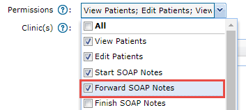 EMR_User Manager_User Profile_Profile Permissions_Forward SOAP Note
