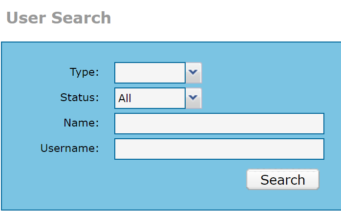 EMR_User Manager_User Search Filter