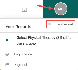 Strivehub_Patient Portal_Add Record