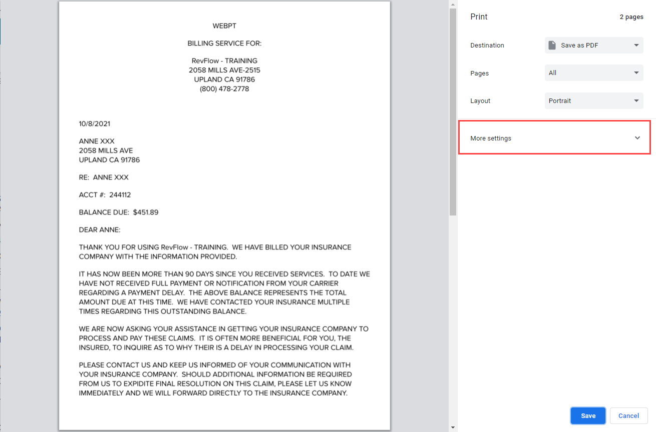 webpt-billing-form-letters