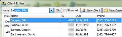 Clinicient | Open a Client Record