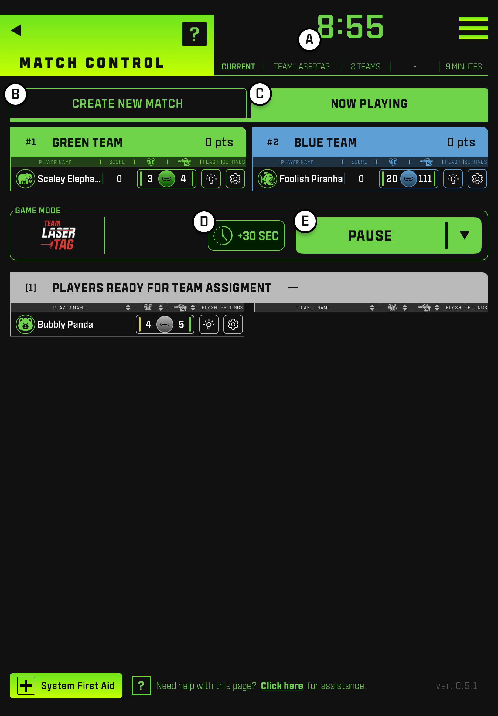 Match Control Counter Match Control