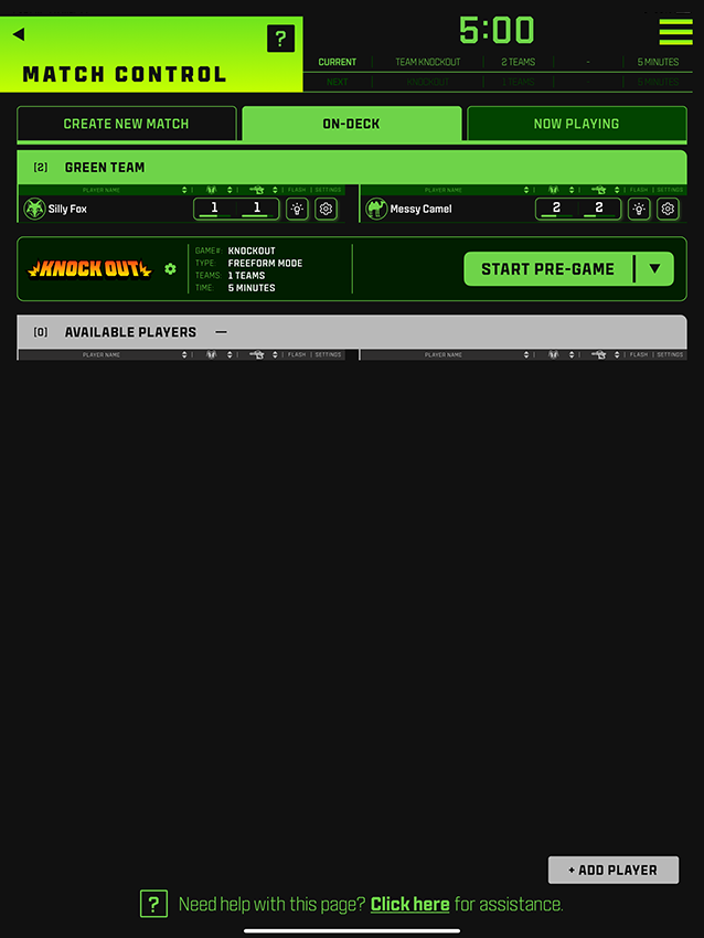 Match Control Counter Create and Manage Matches