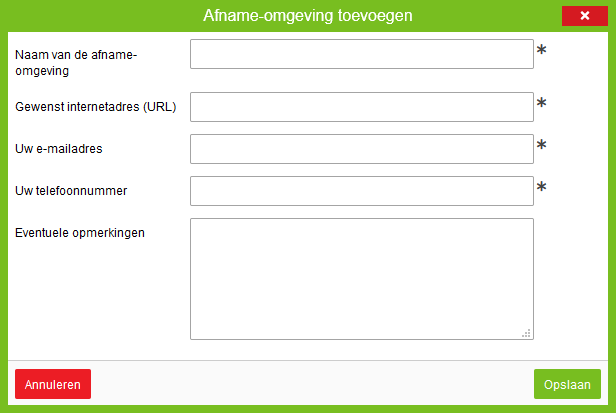 Distributie toevoegen omgeving