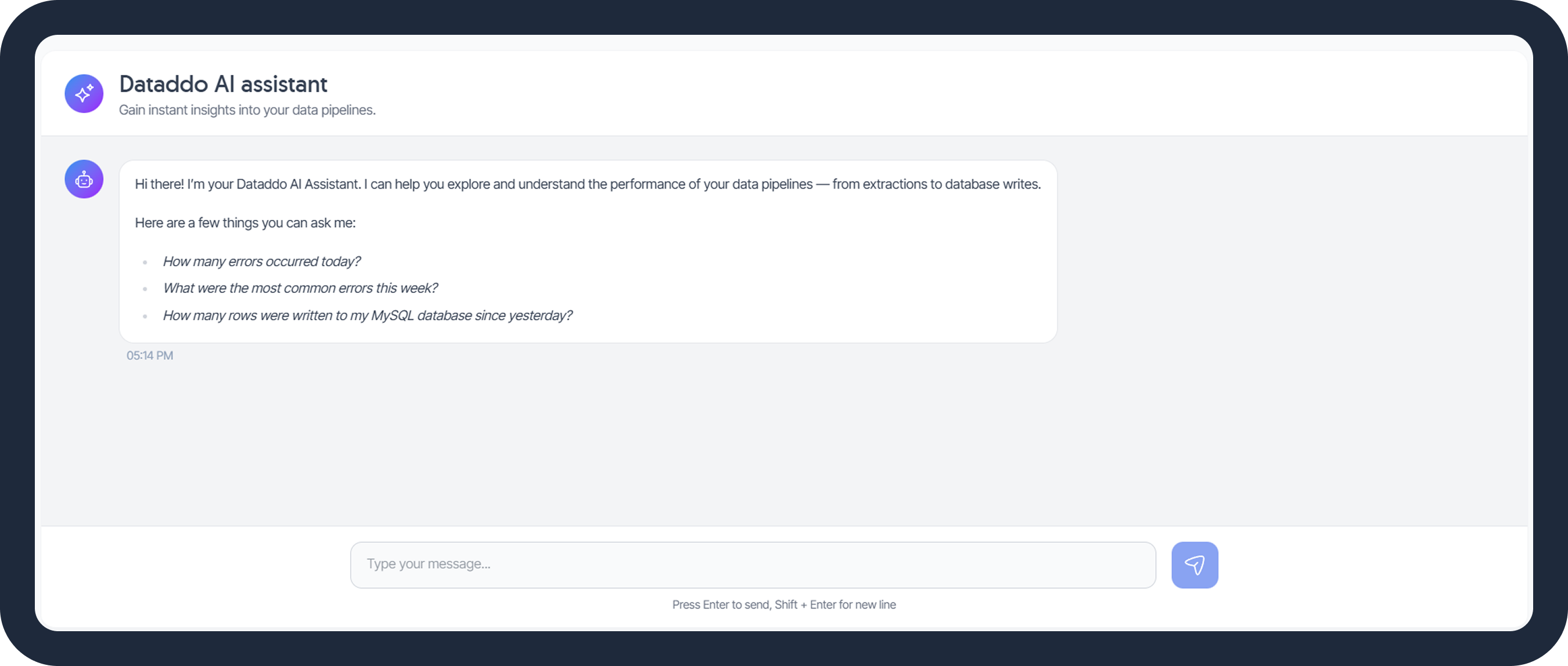 Dataddo AI Assistant