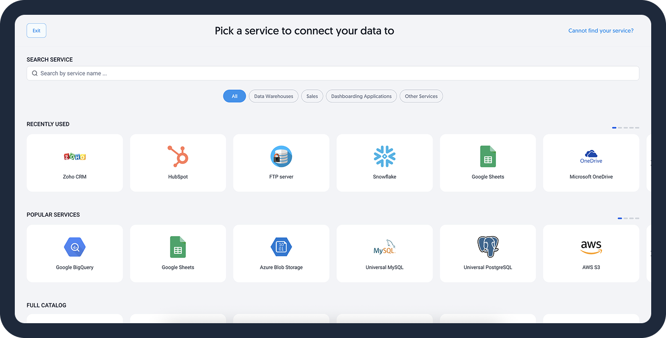 Configure data storage