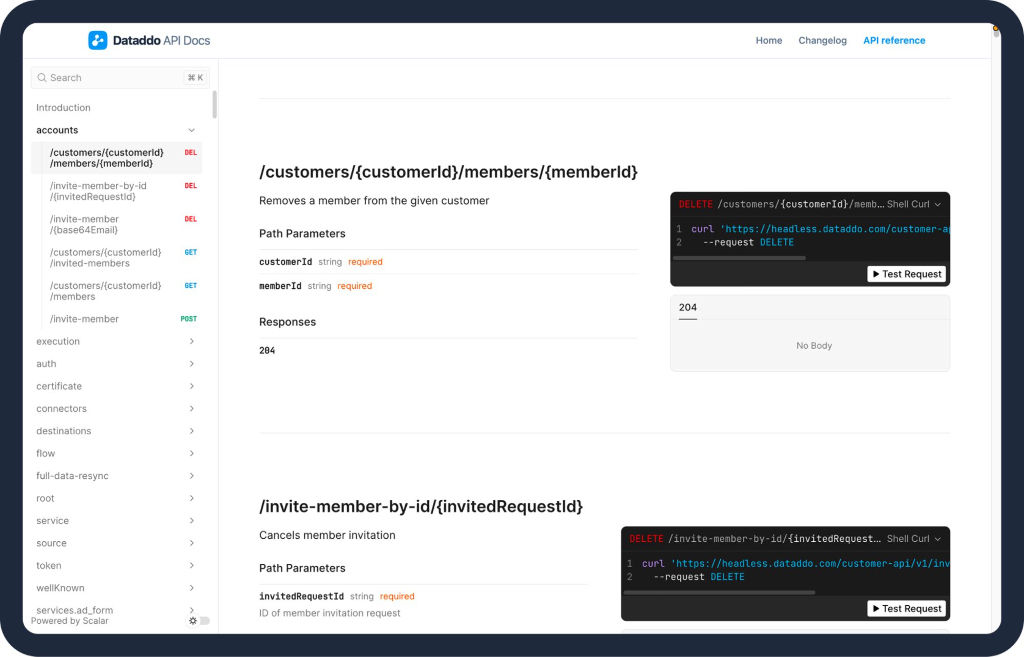 New API docs.