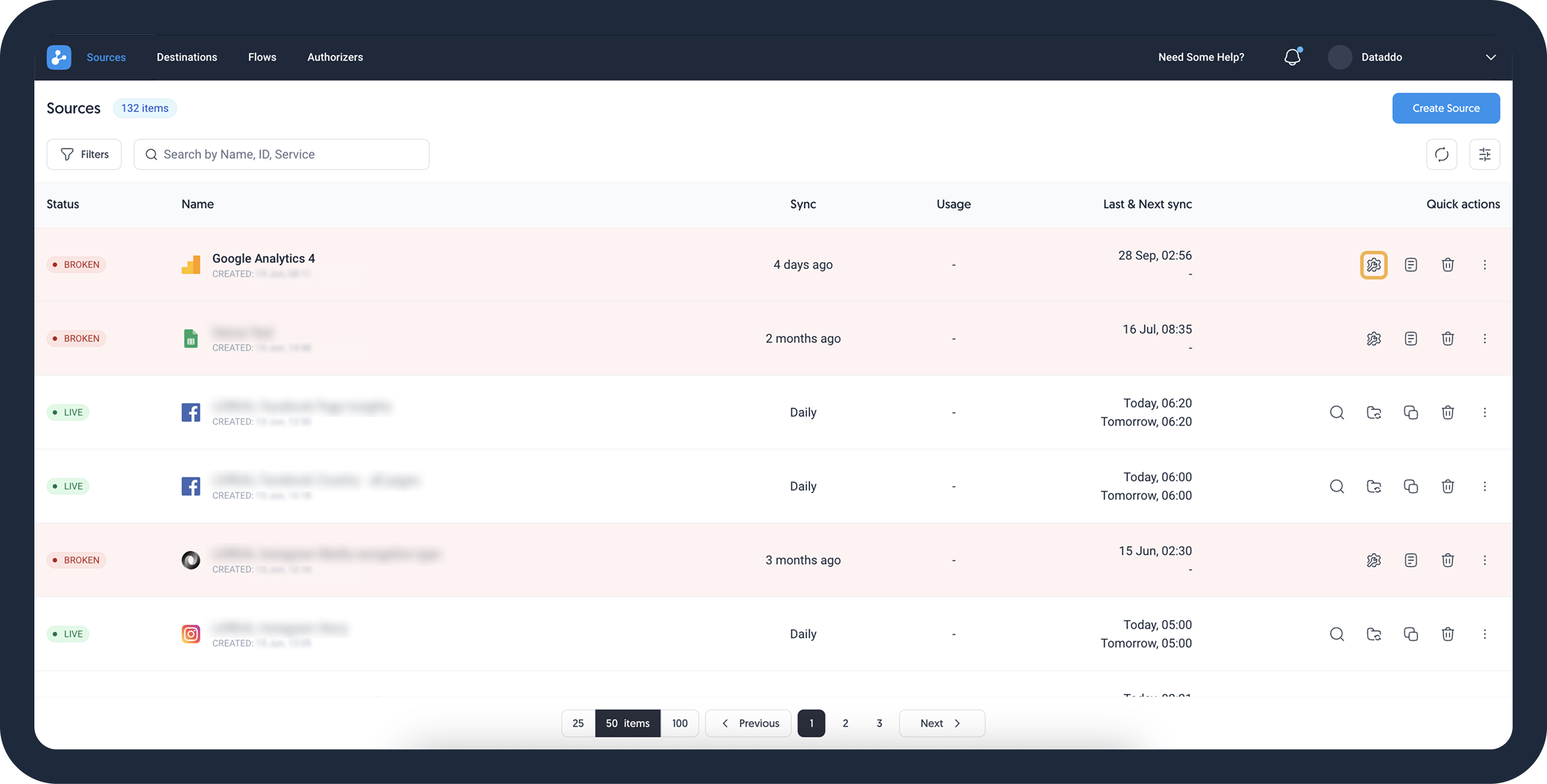 Select source restart