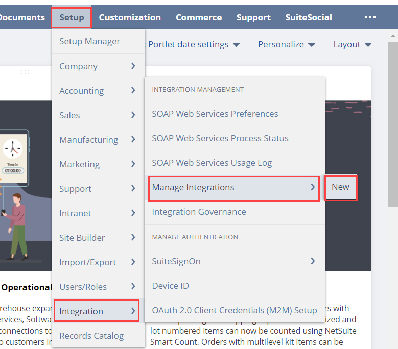 1. Integration - Manage Integration - New(1)