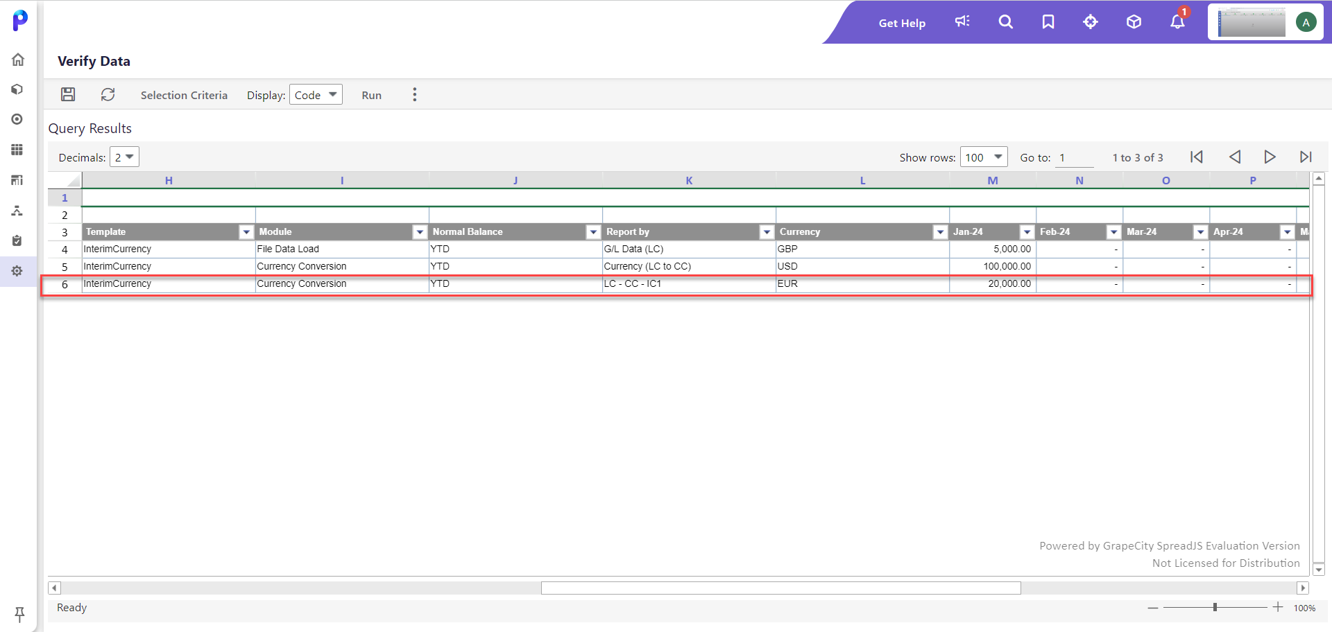 Final verify data