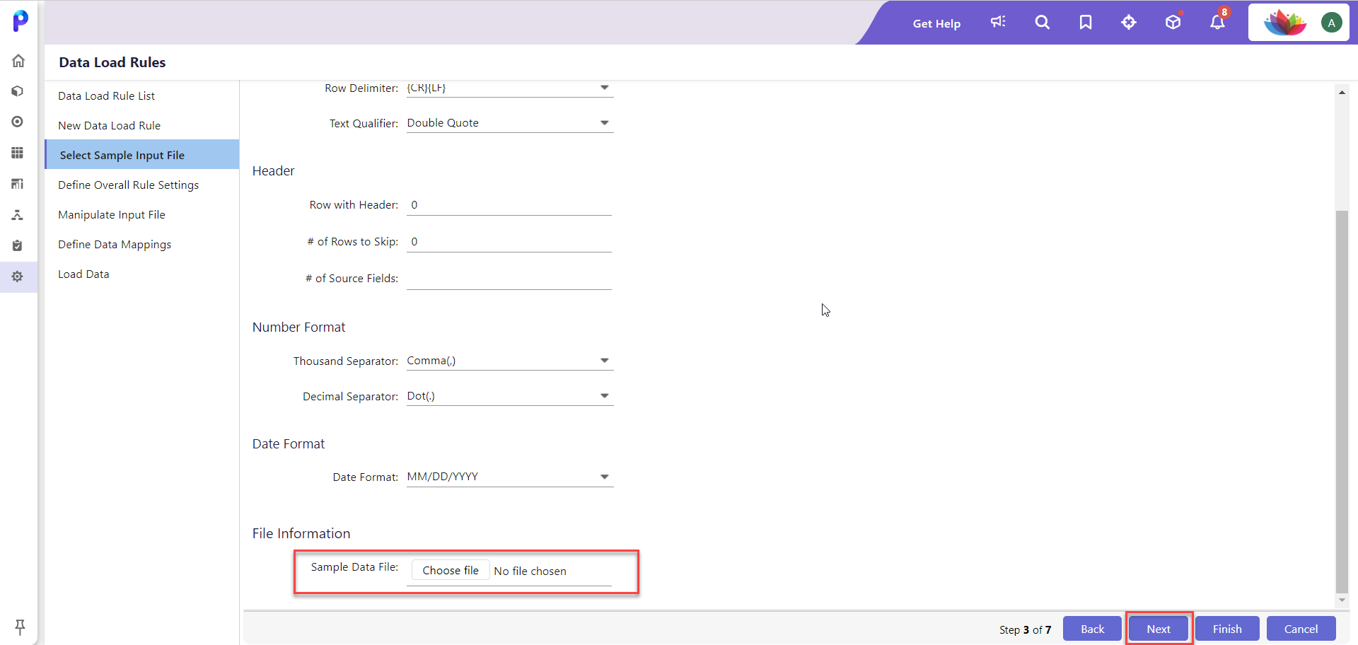 select sample input how tos