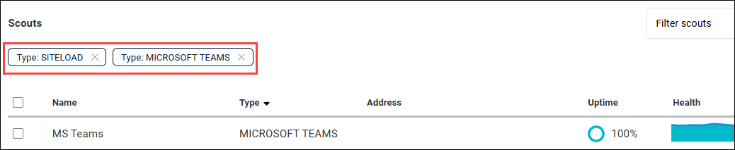 Add or remove scout filters