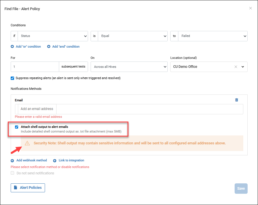 Alert Policies