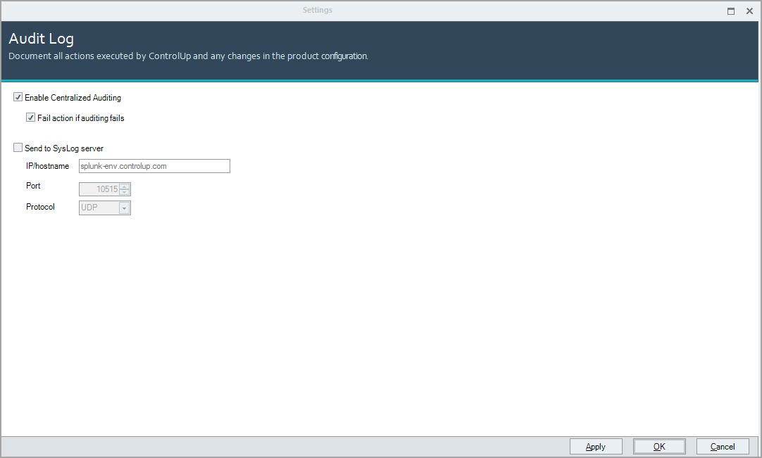 AuditLogSettings