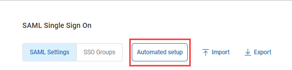 Automated setup button