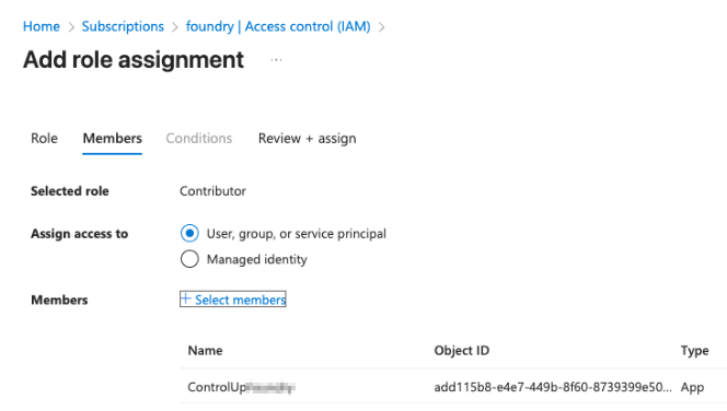 add role assignment screen