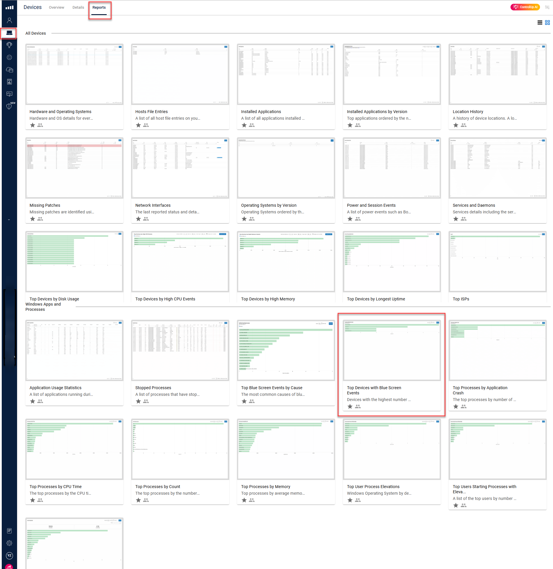Devices Reports page1