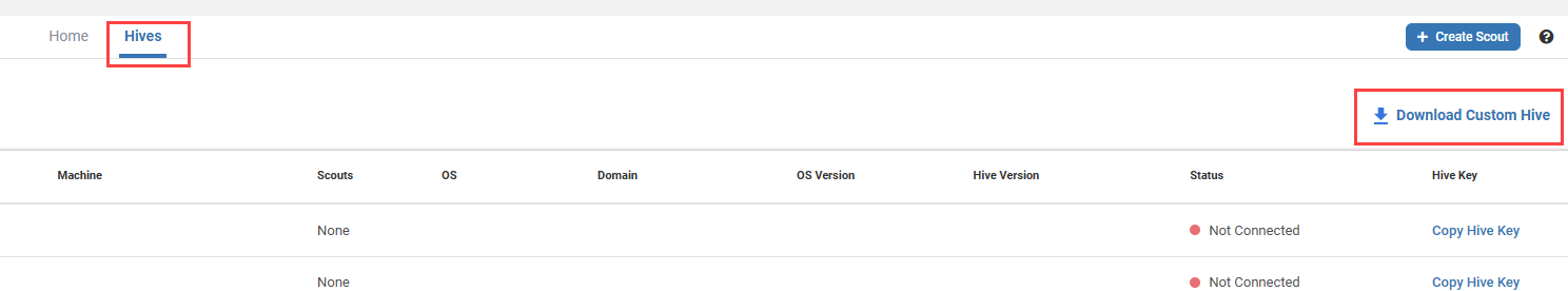 Download custom hive