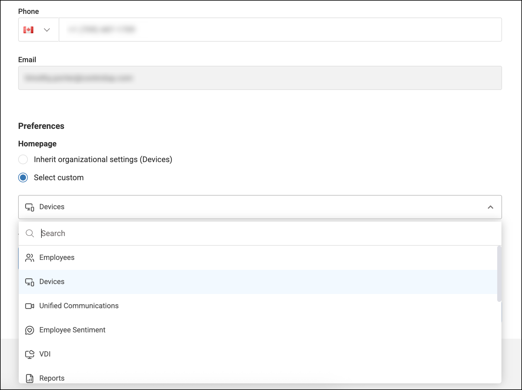 override default homepage