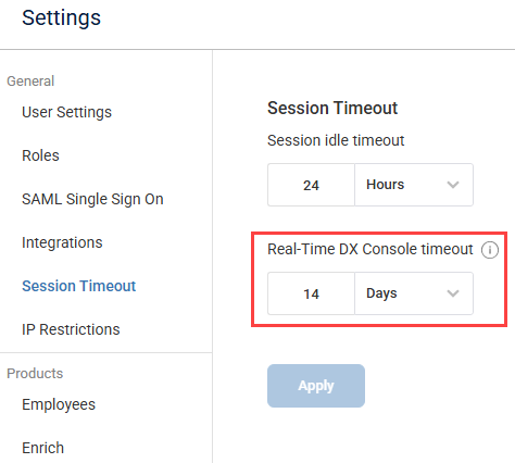 rtc timeout setting