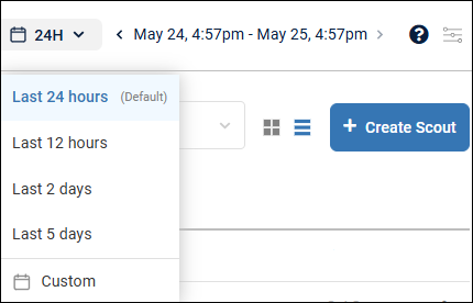 Select time period
