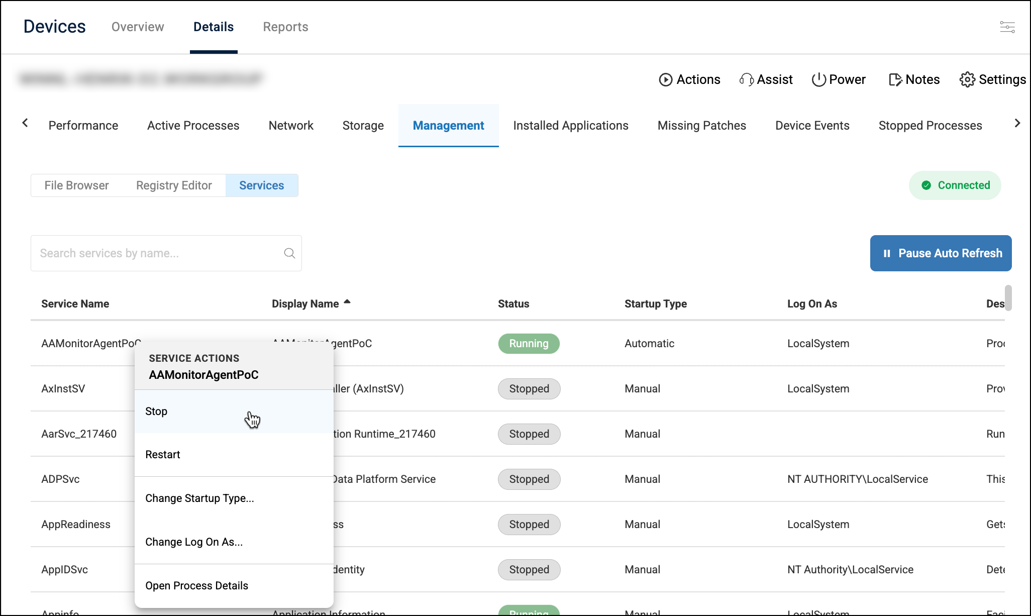 Services Page