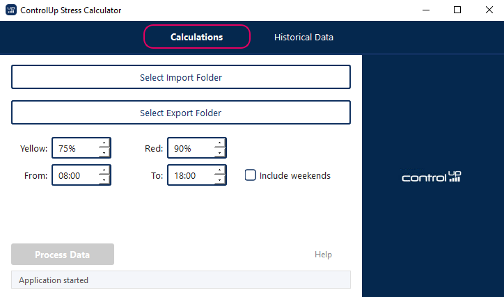 ControlUp Stress Calculator tool calculations tab