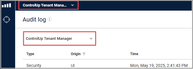 audit log org picker