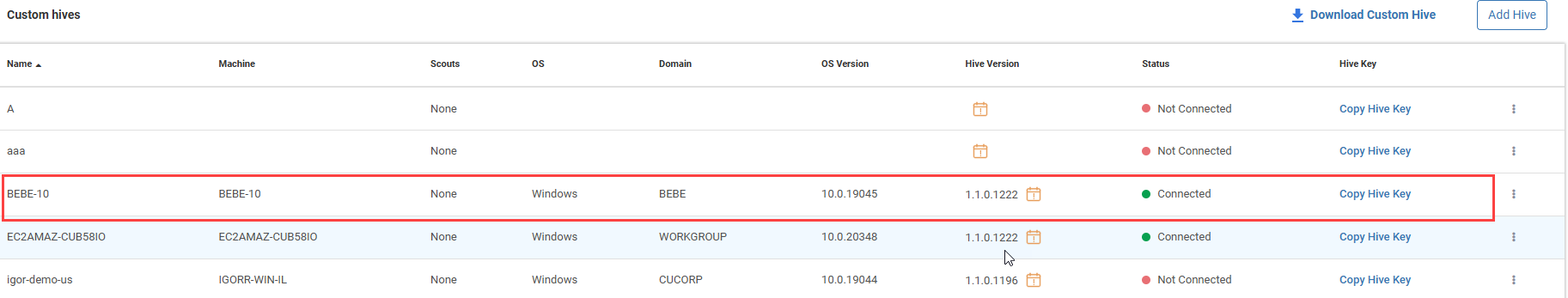 Copy hive key
