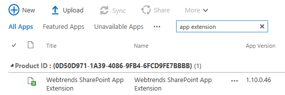 App Extension Upload