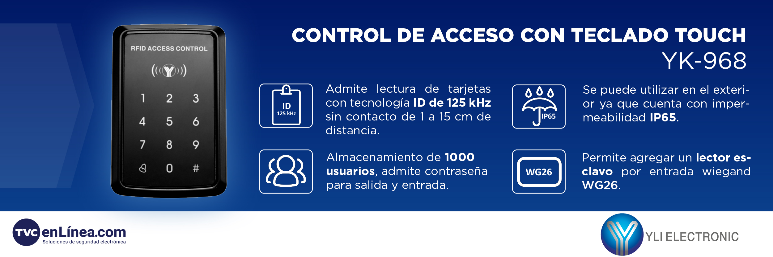 CONTROL DE ACCESO CON TECLADO TOUCH 1