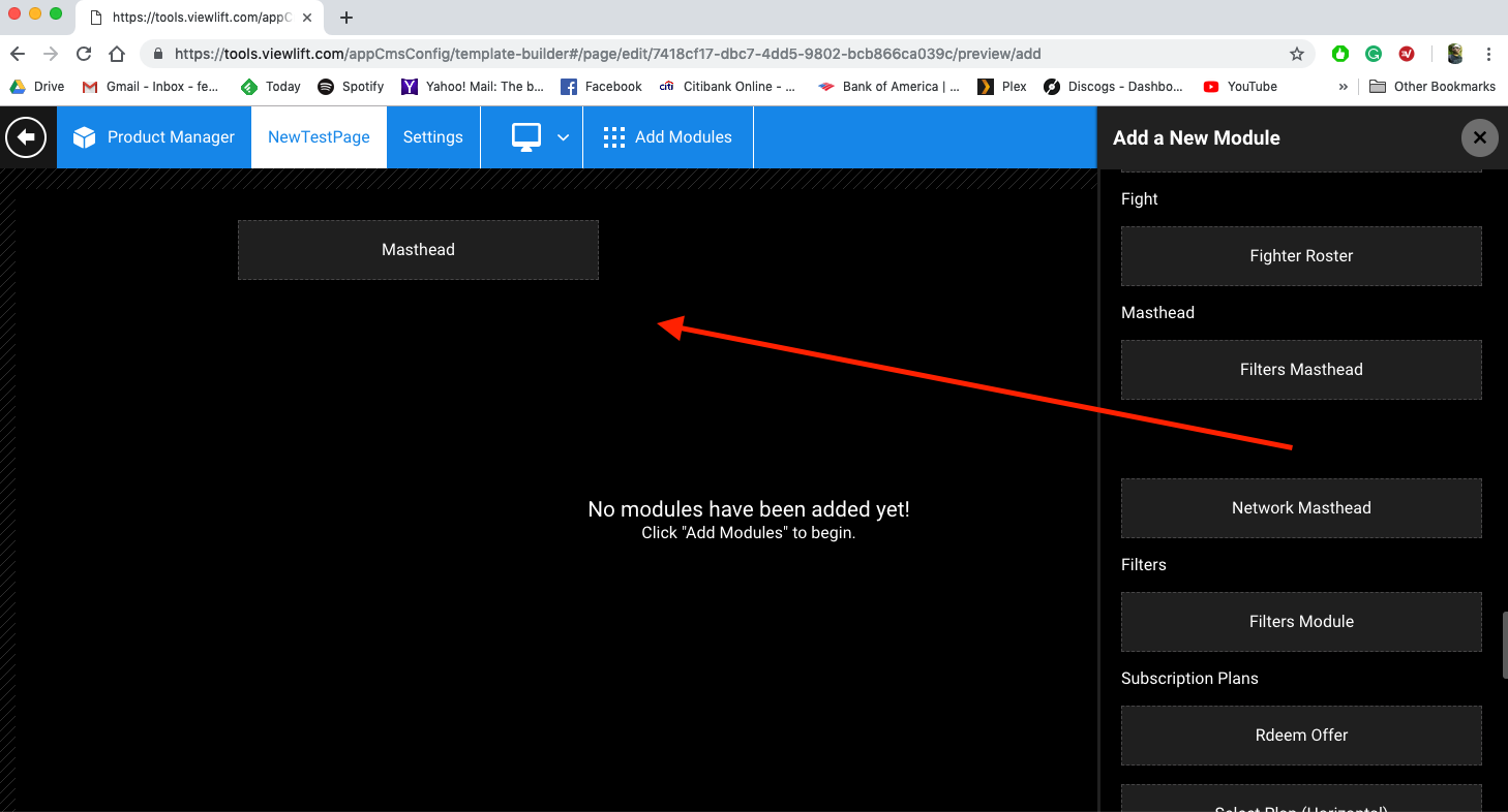 Add Modules to a Page